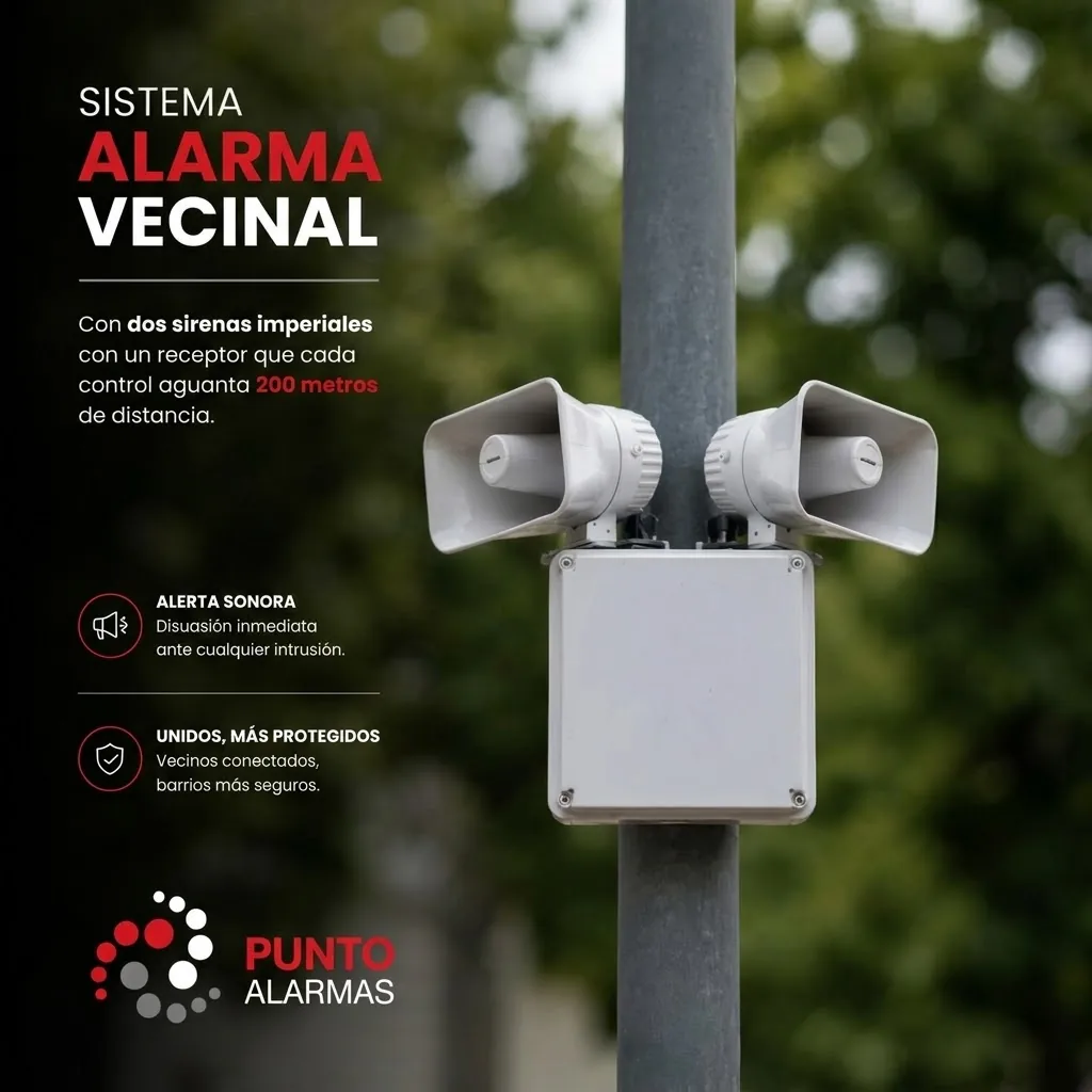 Equipo de sirenas para alarma vecinal
